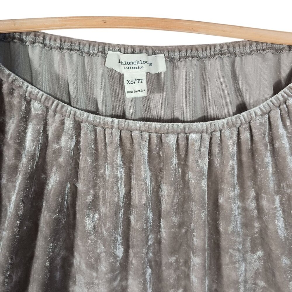 Beachllunchlounge, Crushed Velvet Peasant Top, X-S, Bell Sleeve, Ruffled, Boho - Picture 5 of 11